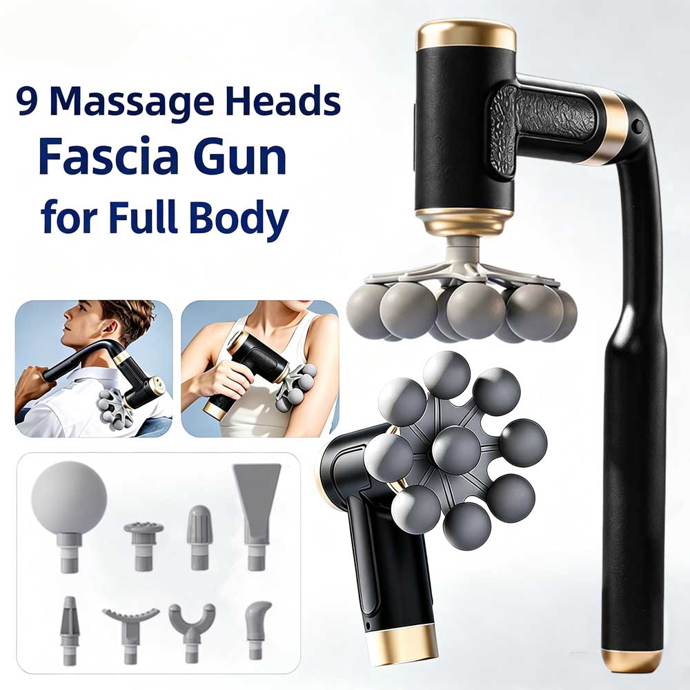 Electric Massage Gun Deep Tissue - Pistolet do masażu tkanek głębokich 2-w-1