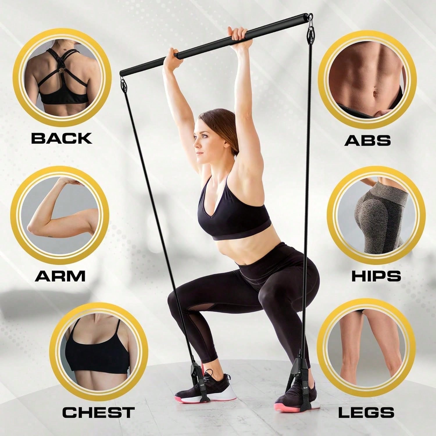 Zestaw do pilatesu z prętem i  – Pilates Bar Kit With Resistance Bands recenzja i cena