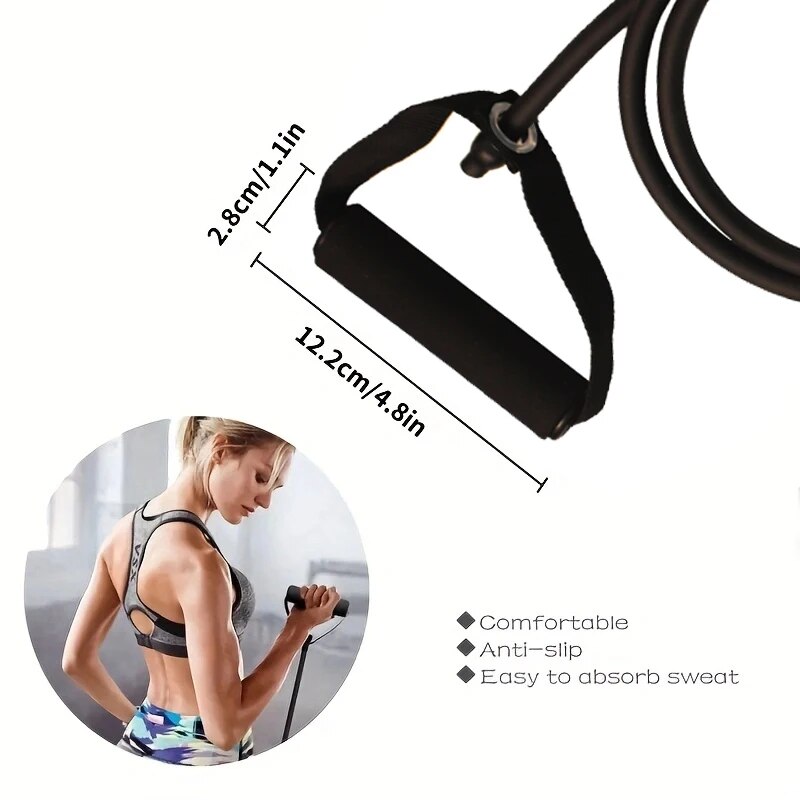 Taśmy oporowe z uchwytami, taś – Resistance Bands Set With Handles recenzja i cena