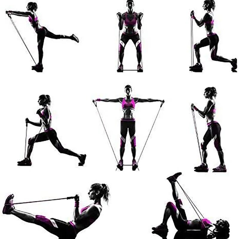 Taśmy oporowe z uchwytami, taś – Resistance Bands Set With Handles recenzja i cena